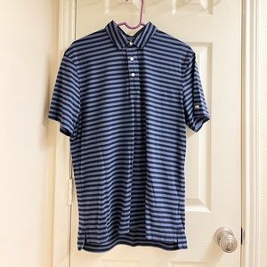 Nike golf pro blue stripe polo collar shirt PGA